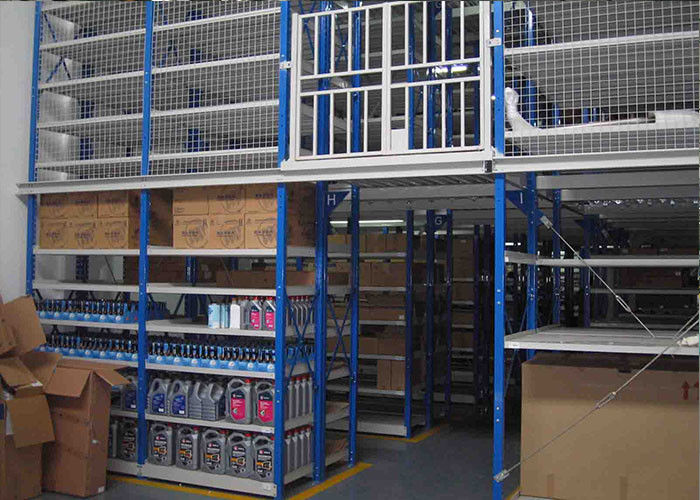 Rack Desteklenmiş Mezzanine Endüstriyel Çelik Depolama Rackları Racking Çerçeveleri ile Soğuk Dolaştırılmış Racks