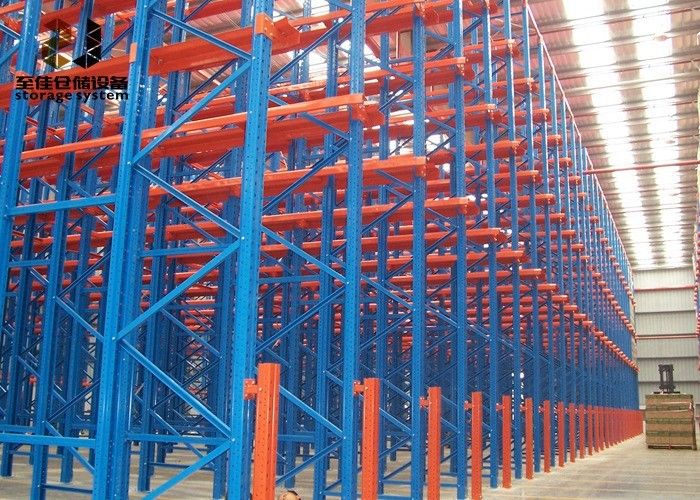 Güç kaplama müşteri boyutu 2000-6500 mm Yükseklik Pallet Rack Yerçekimi rafları