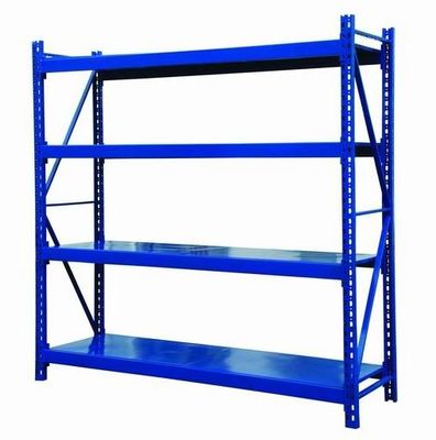 Orta Güçlü Endüstriyel Çelik Depo Rackları 500kg/katman Ticari Depo Rafları