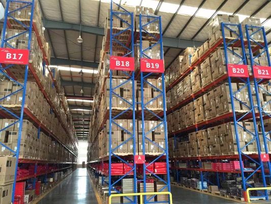 Endüstriyel Düzenlenebilir Ağır Görevli Pallet Racks Çifte Derinlik
