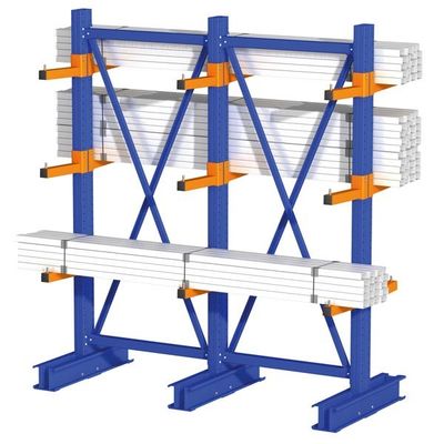 Çelik boru kantiliver pallet rafları, ağır yüklü kantiliver raf sistemi