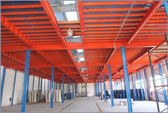 Çelik yapısı, katlı pallet rafı, desteklenmiş mezzanine, mezzanine zemini