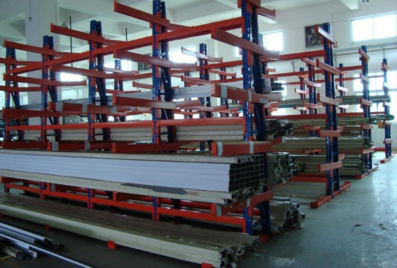 Depolama için ağır yüklü galvanizli kantilever palet rafları