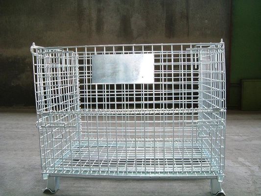 Galvanizli Hareketli Metal Tel Kafesleri, Tel Ağı Depolama Konteyneri