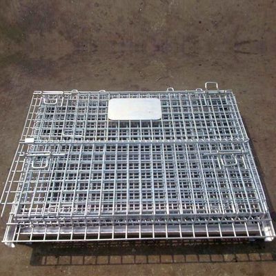 Kilitlenebilir Logistik Katlanabilir Tel Ağı Kafesleri / Mobil Çelik Depolama Konteynerleri