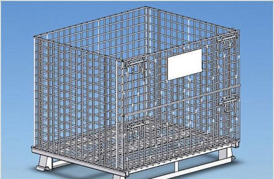 Galvanizli Hareketli Metal Tel Kafesleri, Tel Ağı Depolama Konteyneri