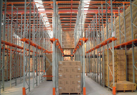 Endüstriyel Çelik Depo Racks ile Driven Powder Coat Paint Finish