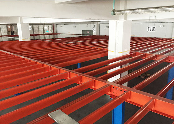 Long Span Endüstriyel Mezzanine Zeminleri Depo depolama için çelik yapısı