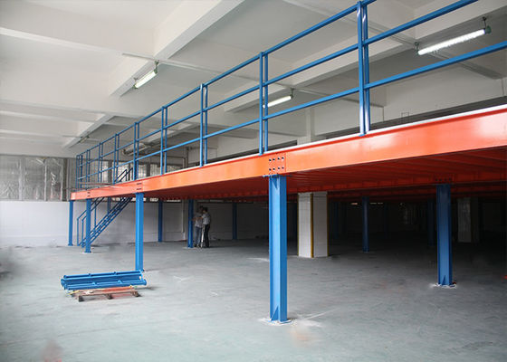 Long Span Endüstriyel Mezzanine Zeminleri Depo depolama için çelik yapısı