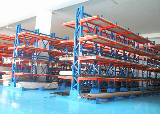Karbon Çelik Kantarlı Pallet Racking Çift Taraflı Ağır Görevli Endüstriyel Kantarlı Raf