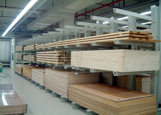 Depoda plywood depolama için ağır görevli kantilever palet rafları