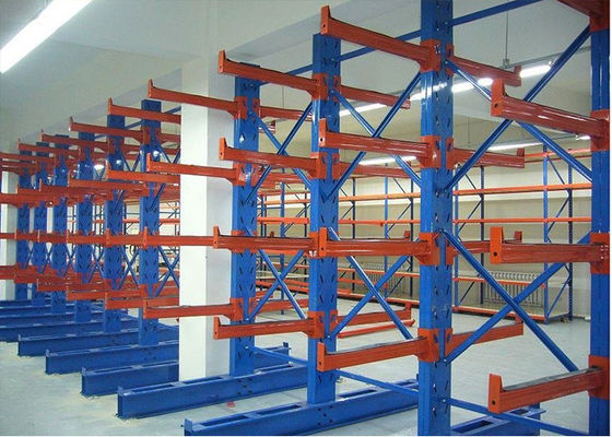 Q235B Çelik Çifte Yanlı Kantilye Racking, Kantilye Kereste Depolama Racks