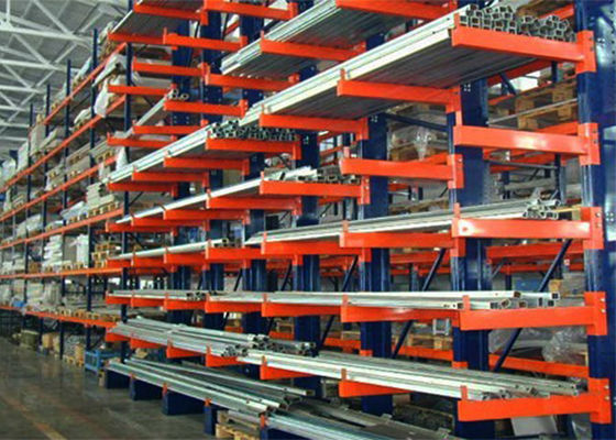 Çifte Yan Yapısal Kantelever Pallet Racking Ağır Görevli Özel Boyut