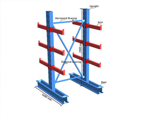 Çelik Q235 Endüstriyel Depo Depolamaları için Düzenlenebilir Kantelever Racking Kolları
