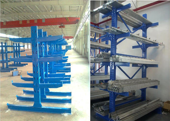 Çift taraflı kantilever pallet rafları