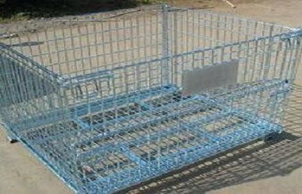 Kilitlenebilir Logistik Katlanabilir Tel Ağı Kafesleri / Mobil Çelik Depolama Konteynerleri