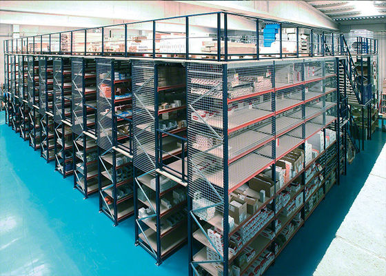 Çok seviyeli Endüstriyel Rack Desteklenmiş Mezzanine Kablo Ağı Koruması ile Özel