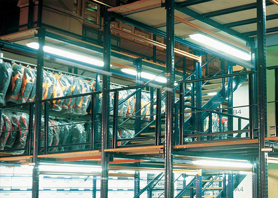 Toz kaplama Endüstriyel Çelik Depo için yürüyüş yolları ile Mezzanine zeminleri