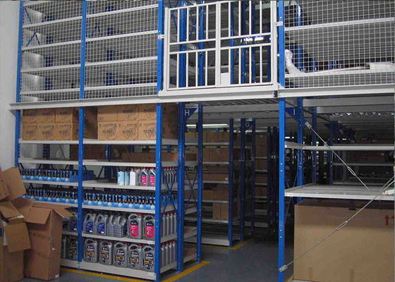 Rack Desteklenmiş Mezzanine Endüstriyel Çelik Depolama Rackları Racking Çerçeveleri ile Soğuk Dolaştırılmış Racks