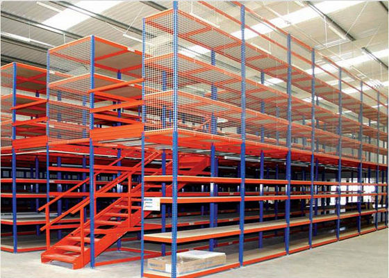 Çok seviyeli Endüstriyel Rack Desteklenmiş Mezzanine Kablo Ağı Koruması ile Özel