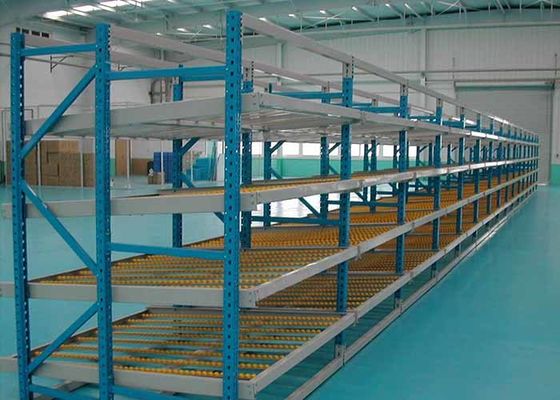 Toplanmış Endüstriyel Çelik Depo Rackları, Yerçekimi Akışlı Palet Racking Sistemleri