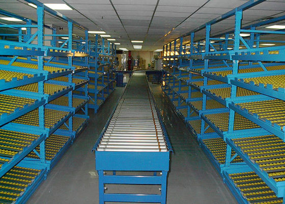 Toplanmış Endüstriyel Çelik Depo Rackları, Yerçekimi Akışlı Palet Racking Sistemleri