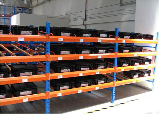 1000 kg/pallet Endüstriyel Çelik Depolama Rackları Depoda Yerçekimi Akış Rackları