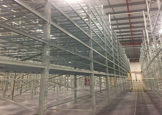 Büyük Depolar için Gri Rak Desteklenen Mezzanine Çelik Raf Sistemleri