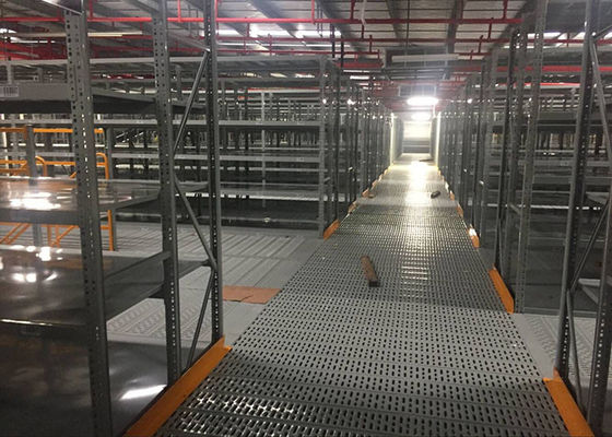 Büyük Depolar için Gri Rak Desteklenen Mezzanine Çelik Raf Sistemleri