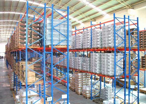 Özel Endüstriyel Çelik Depo Rackları Soğuk Yumruklu Ağır Görevli Palet Racks