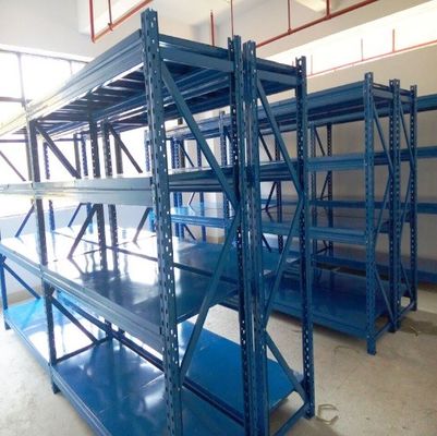Orta Güçlü Endüstriyel Çelik Depo Rackları 500kg/katman Ticari Depo Rafları