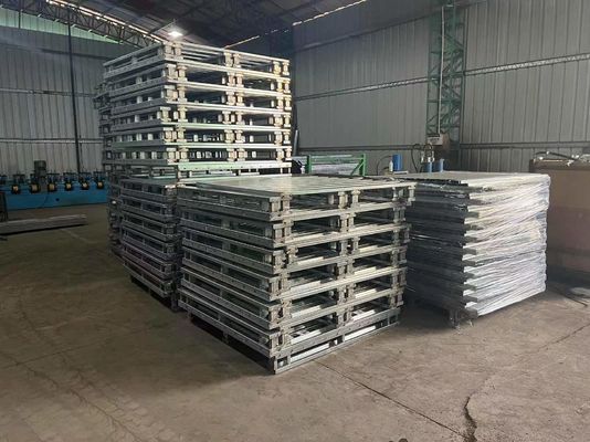 Depo ağır yüklü çelik palet yığılabilir Euro standart boyutu