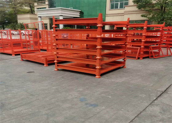 Metal Özel Kumaş Rulo Katlanabilir Yüklenebilir Depo Rafları