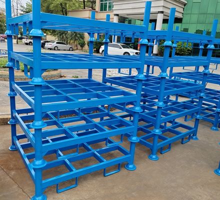Mavi akıntı depolama endüstriyel metal depolama yığma rafları