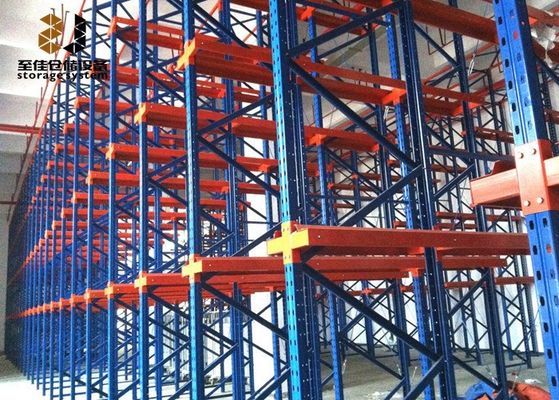 Endüstriyel Sürücü Palet Racking Ağır Görevli Geri İtmek Palet Racks