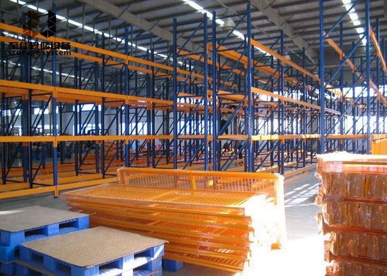 Güçlü kaplı ağır görevli depolama rafı Özel Endüstriyel Depo Pallet Racking