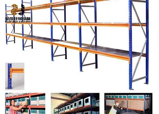 Çok seviyeli hafif görevli depolama rafı Galvanizli çelik endüstriyel depolama rafı