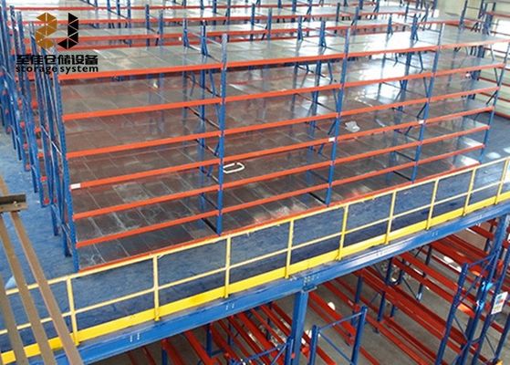 Çelik Q235 / Q345 Büyük Yükleme Kapasitesi 500kg - 4000kg / Sqm ile Mezzanine Zemin Rafları