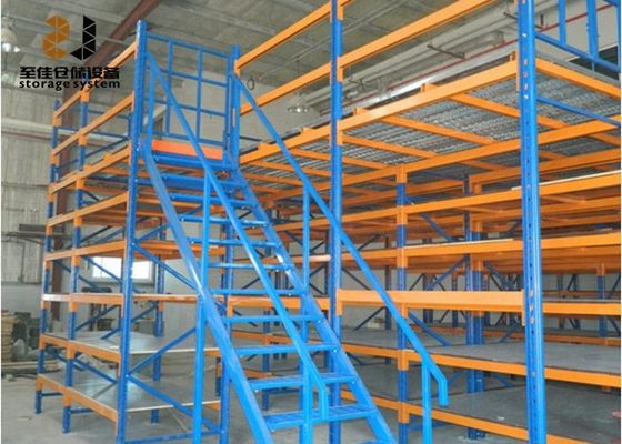 Çelik Q235 / Q345 Büyük Yükleme Kapasitesi 500kg - 4000kg / Sqm ile Mezzanine Zemin Rafları