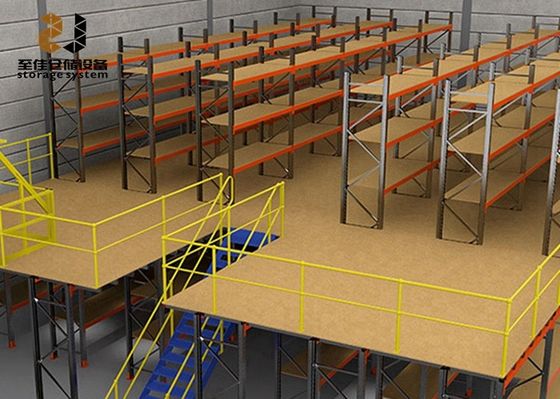 Ekonomik Endüstriyel Mezzanine Zeminleri Çelik Q235 Depo Mezzanine Sistemleri