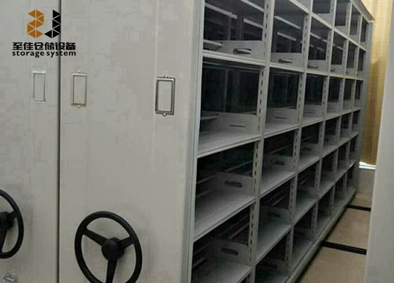 Müze / Hastane için 3 Noktalı Anahtar Kilitli Mobil Raf Birimi