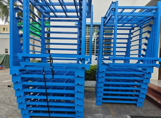 Otomobil parçaları ve mobilya için çelik yığılabilir depo yığma rafları
