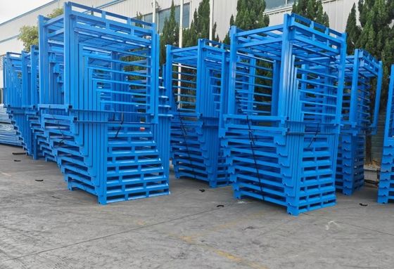Otomobil parçaları ve mobilya için çelik yığılabilir depo yığma rafları